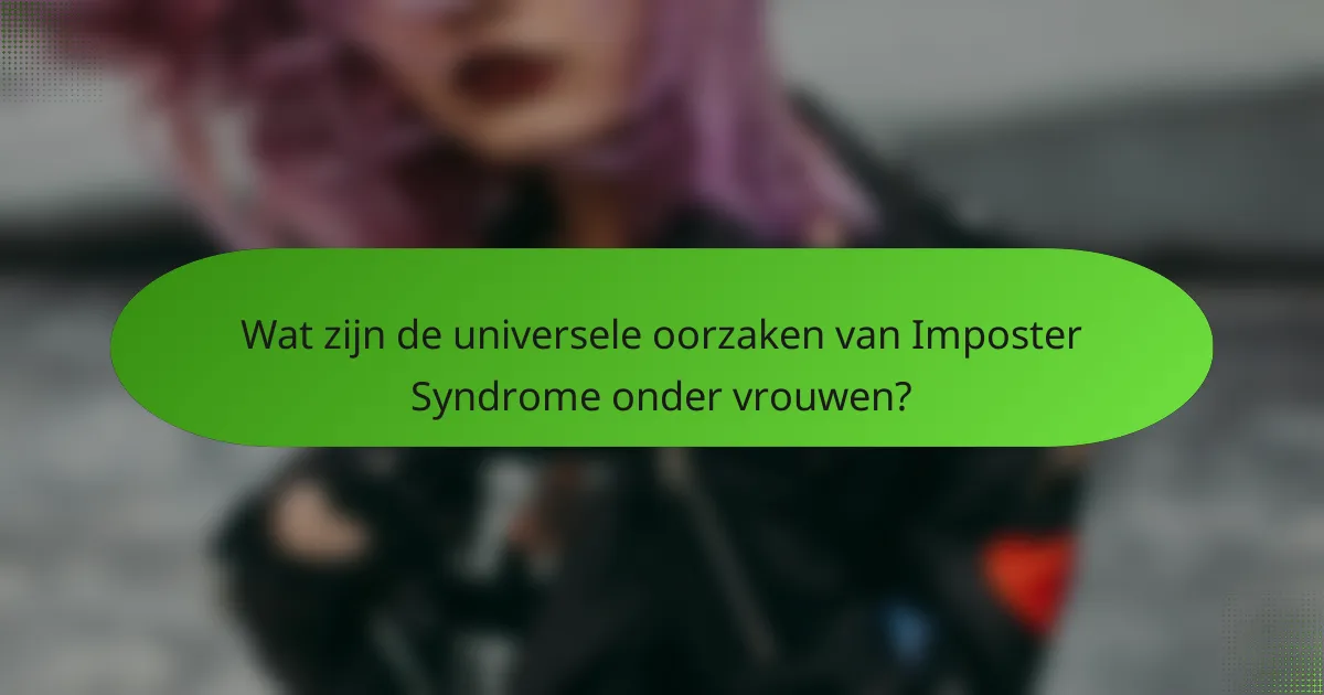 Wat zijn de universele oorzaken van Imposter Syndrome onder vrouwen?